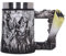Nemesis Now Chope à bière Batman Super Villains Comic Strip en résine, noire, tasse à bière officielle DC Batman, insert amovible en acier inoxydable, coulée dans la meilleure résine, peinte à la main
