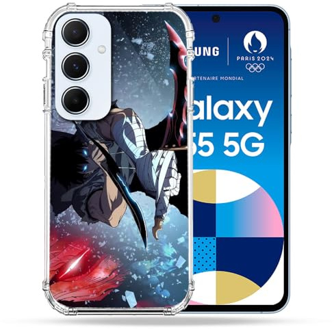 Cokitec Verstärkte Schutzhülle für Samsung Galaxy A55 5G Manga Solo Leveling Sung Schwert