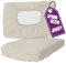 Jersey Nackenkissen Bezug 40x60 cm Creme - Kissen Spannbezug Elastisch - Baumwolle Kissenbezug für Gesundheitskissen und Nackenstützkissen