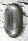Außenleuchte Schwarz Antik Glas Messing massiv E27 IP64 26 cm breit Maritim kleine Wandlampe aussen Ovalleuchte Balkon Lampe Feuchtraum Kellerlampe