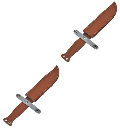 Cabilock 2 Stück Camping Cutter Hülse Leder Tragbare Cutter Hülse Outdoor Cutter Hülse Outdoor Cutter Versorgung Wandern Outdoor Cutter Schutz Verbundleder