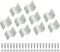 QUARKZMAN 10 Pièces Équerre en Forme de Z, 30mm Supports de Panneaux Solaires en Alliage d'Aluminium Supports Légers en Z de Panneaux Solaires avec Écrous et Boulons pour Toit RVs, Argent
