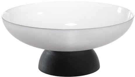 casa NOVA Deko-Schale - Ø 29,5 cm - Schwarz - Weiß - Glas
