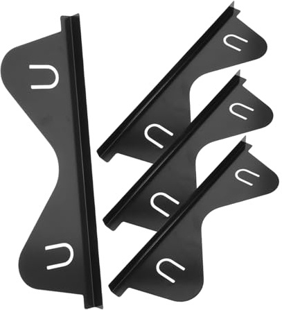 Couvercles de Fente de Cuisinière 4pcs en Acier Inoxydable Noir | Stove Gap Covers, Combleur D'écart de Gamme, Facile à Installer, Entretien Simple