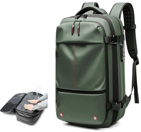 JGDSDMJG Schulrucksack 60l Airbag Mann Reise Rucksack Vakuum Kompression Airback Laptop Business Rucksäcke Wasserdicht Erweiterbare Schult Asche Anti Diebstahl-e-Vacuum-Kompression