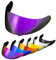 PSLER Helm Visier Verspiegelt für Shoei GT Air GT Air 2 TC-5 TC-9 Neotec CNS-1,Helmvisier Getöntes Visier Motorradhelm Zubehör Ersatz(Tiefes Violett)