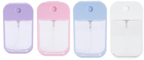 GegXcn 4 PCS 45ml Empty Hand Sanitiser Spray Bottle, Mini Hand Sanitiser Spray Bottles, Sprayer for Fill Essential Oils, Perfumes, Sanitisers, Travel-Size for Camping Hiking Office & Outdoor Use