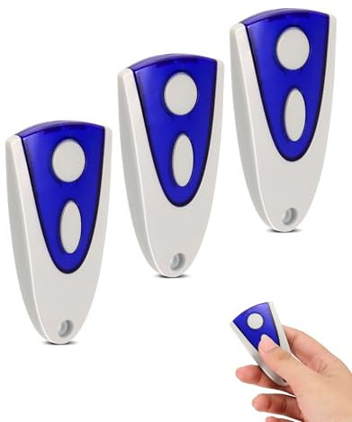 PNGOS - 433,92MHz Télécommande Portail pour Novoferm Novotron 502 MAX43-2, 512 MIX43-2, 522/524 Design, 2 Canaux, avec Piles, Télécommande de Porte de Garage, Bip Garage (3PCS)