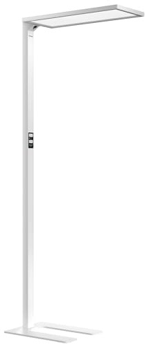 Honeywell 06E Ultra Sunturalux Dual-Light LED Floor Lamp Modern 16500LM | CRI≥98，4000K Daylight, 77 Tall Dimmable Standing Light for Office, Study, Living