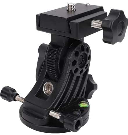 Dpofirs Breite Basis für SkyWatcher, Teleskop Halterung 0 Bis 90 ° Einstellbar mit 3/8 in Schnitts Telle für Gemeinsame Stative, Aluminium Legierung Äquatorial für Astronomie (Black)