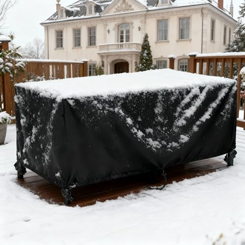 Abdeckung Gartentisch Winterfest Abdeckplane Gartenmöbel, 240x40x90cm/Länge x Breite x Höhe Wasserdicht, Winddicht, Anti-UV, Gartenmöbelabdeckungen für Terrassentisch und Gartentisch Sitzgruppe