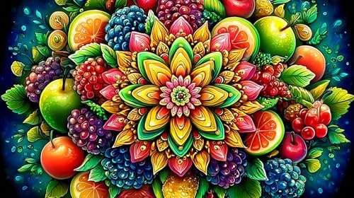 Mandala-Blume Puzzles 1000 Teile Schwer Spielzeug Lernspiel Impossible Herausforderung Spielzeug für Erwachsene und Kinder ab 14 Jahren 38x52cm/1000pcs