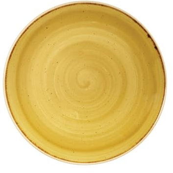 Churchill 393590 Stonecast Piatto Piano, Porcellana, Must Yellow, cm 26