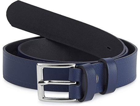 Ladeheid Kinder Gürtel Ledergürtel Mode Accessoire für Kinder Jungen Gürtel mit Schnalle 2,5 cm Breit K1D5 (Navyblau-2, 65 cm (Gesamtlänge 84 cm))