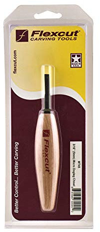 Flexcut Micro cincel Dogleg para trabajos en miniatura y detalles finos, 3/16 pulgadas (5 mm) (MT45)