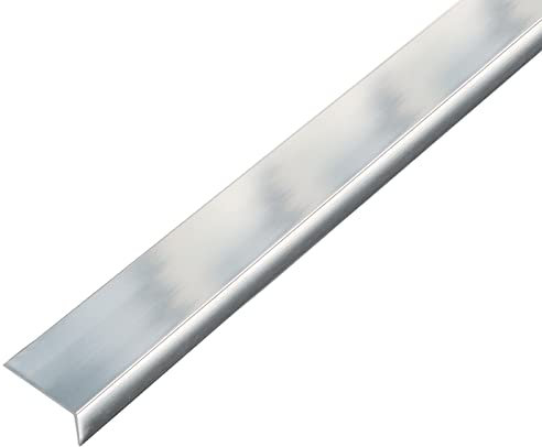 Alberts 488611 Winkelprofil | selbstklebend | Aluminium, chromdesign | 2000 x 20 x 10 mm