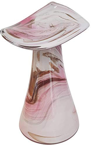 Oberstdorfer Glashütte Vase en Verre Colore Grande Vase dans la Couleur Rose Beige Blanc marbré Verre de Cristal soufflé à la Bouche Hauteur env. 32-35 cm conçu et Produit