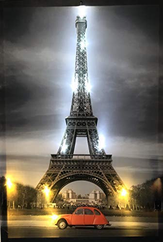 Samarkand - Lights LED-Bild mit Beleuchtung LED- Bilder Leinwandbild 65 x 45 cm Leuchtbild PARIS - EIFFELTURM Wandbild