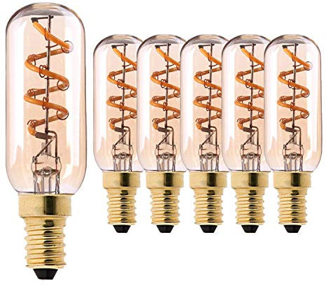 Genixgreen 3W LED dekorative Glühlampen, T25/T8 E14 Kandelaber Basis Filexible Fliament LED Licht 6