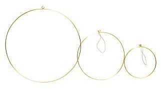 Krasilnikoff Dekorative Ringe aus Messing 3er Set Christmas Gold Messingring Weihnachtsschmuck