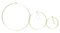 Krasilnikoff Dekorative Ringe aus Messing 3er Set Christmas Gold Messingring Weihnachtsschmuck