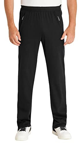 hajo Herren Jogginghose Funktions-Rehahose mit Reißverschluß am Hosenbein, Farbe:Schwarz (100), Größe:60/4XL