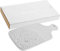 Confettando BOMBONIERA Set 3 Pezzi Tagliere Bianco Decoro Pizzo Porcellana con Strass 10,5X20,5 CM con Astuccio