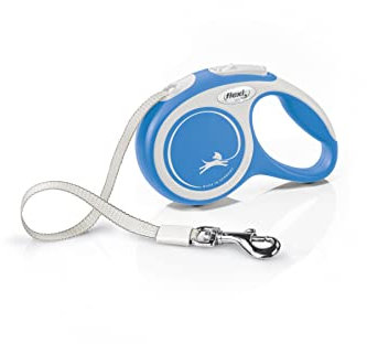 flexi® Comfort XS Gurt 3 m blau, Roll-Leine für Hunde bis 12 kg