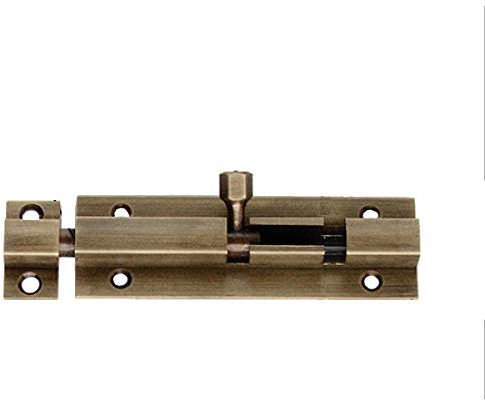 1 Pcs 87 x 25mm Antique Pure Copper Bolt Wooden Door Bolt Used for Securing Internal Doors for Bedrooms, Bathroom Toilet Gate and Wooden Doors(Bronze Colour)
