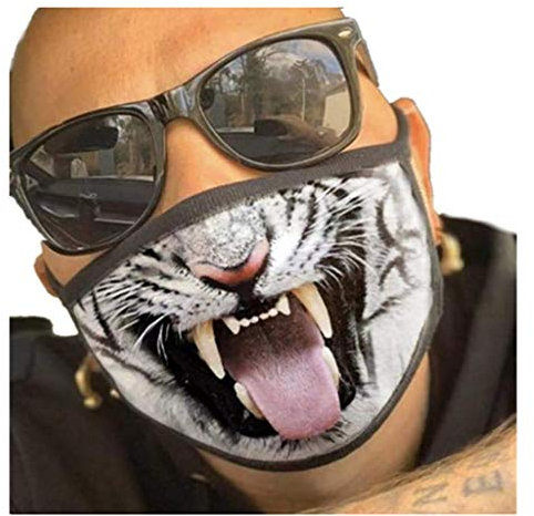 Pitashe Erwachsene Mundschutz Lustig Waschbar Multifunktionstuch Lustige Motive Atmungsaktiv Wiederverwendbar Halstuch Stoff Bandana, Mund und Nasenschutz