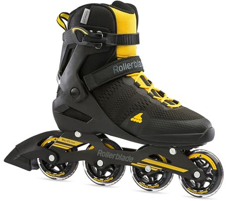 Rollerblade Spark 80 Inline Skate 2022 Black/Saffron Yellow, 44