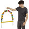 HappyBird | Papageienschaukel | Wooden Blocks Arche Swing King Size | 62 x 55 m | XXL Schaukel für Papageien