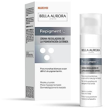 Bella Aurora Repigment12 Crema per Attenuare le Conseguenze Estetiche della Vitiligine, Ripigmentante per Macchie Bianche o Deficit di Pigmentazione, 75 ml
