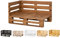 Chaise Longue Sofa Palets geschliffen und gebürstet Innen/Außen Neuer Palettensessel/Sofa für Patio (80 cm x 80 cm, Walnussbraun)