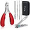 Podiatrist Super Sharp Nail Clippers for Thick & Ingrown Hard Toenail Fingernail. Stainless Steel Clippers Toenail Cutters. Professional Pedicure Tool for Men Women Senior