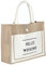 Fibrdoo Jute-Strandtasche, große Jute-Tasche, Wiederverwendbare Einkaufstasche, Retro-Handtasche, Wasserdichte Gefütterte Einkaufstasche, Einkaufstasche für Lebensmittel, Einkaufen, Geschenke, Partys