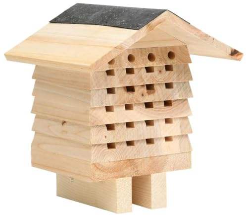 vidaXL Bienenhotel aus massivem Tannenholz 22x20x20 cm