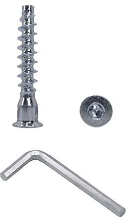 Lot de 100 vis de meuble à tête fraisée hexagonale 7,0 x 40 mm Vis de fixation pour bois, zingué, boulons de fixation (100, 7,0 x 40 mm)
