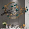 Ainydie Créatives Décoration Murale Feuille de Ginkgo en Métal à La Main,Moderne Luxe Sculpture Murale en Métal,Tenture Murale Intérieure pour Salon Chambre à Coucher Hôtel,110x68cm