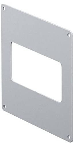 White Rectangular Channel Wall Plate - 75mm x 150mm - Ducting Pipe Tube Collar - Lightweight PVC Material.