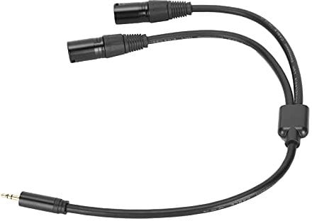 Cavo Doppio XLR Maschio a Y-Splitter da 3,5 Mm, Cavo XLR Maschio a Mini Jack da 1/8 di Pollice Stereo Aux Interconnect Cavo di Collegamento Microfono - 1,6 Piedi
