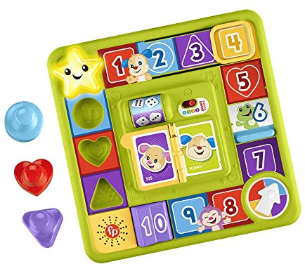 Fisher-Price Lernspaß Motorik-Spielbrett - Brettpiel mit Smart-Stages-Lerninhalten, 40+ Liedern, Version: Czech; Englisch; Ungarisch; Polnisch; Slovak, HRB72