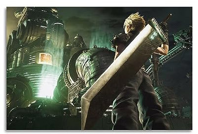 VZRSQZK Final Fantasy VII Spiel-Poster, dekoratives Gemälde, Leinwand-Wandposter und Kunstdruck, modernes Familienschlafzimmer-Dekor-Poster, 30 x 45 cm