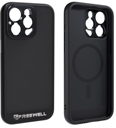 FREEWELL Sherpa Series Tasche für iPhone 15 Pro Max Magnetische Filterhalterung und Objektivschlitz der F-Serie Schwarz
