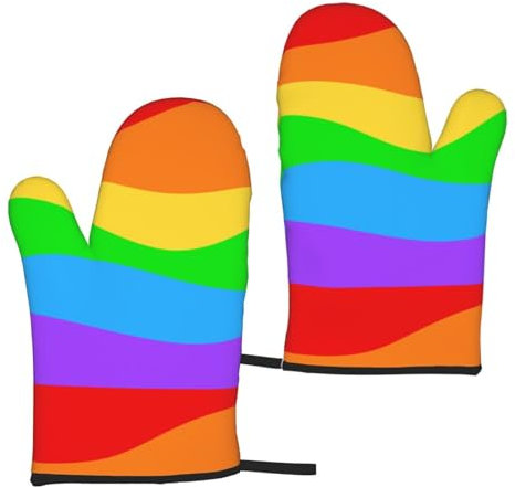 Rainbow Oven Gloves Oven Mitts Heated Gloves Oven Gloves Heat Resistant Oven Glove Heat Resistant Gloves Cooking Gloves Kitchen Gloves Bbq Gloves