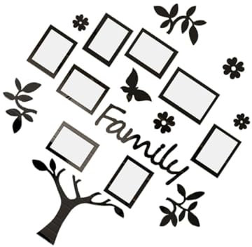 Homoyoyo 1 Satz Bilderrahmen Wandaufkleber Für Fotorahmen Fotogalerie Wandrahmen Galerie-bilderbaum Fotoaufkleberpapier Familienbild-baum-wandtattoo Dreidimensional Acryl 3d Dekorative Wand