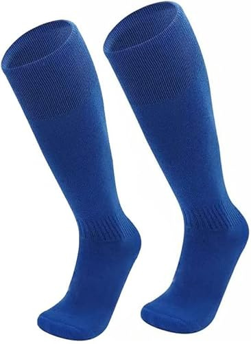 reshmena® 1 Paar Herren-Fußballsocken, Rugby-Hockey-Sportsocken, kniehohe Fußballsocken, Outdoor-Fußballsocken, Herren-Fußballsocken (39-45), blau, 6