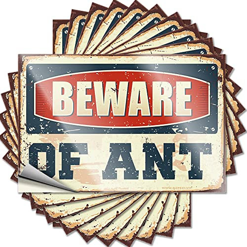 Inappropriate Stickers Beware of Ameise, lustiger Aufkleber, 10 Stück, Autoaufkleber und Aufkleber (6 x 9 cm)