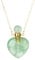 Natural Green Fluorite Crystal Necklaces Heart Crystal Stone Perfume Bottle Pendant Necklace Essential Oil Diffuser Pendant Necklace Jewelry Gift for Women
