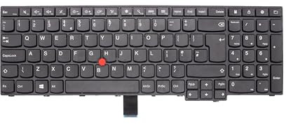 WIKIPARTS New Non Backlit UK Layout English Laptop Keyboard Replacement For LENOVO IBM ThinkPad E550 E555 E560 E560C E550C E565 Compatible with 04Y0313 04Y0301 Keyboard